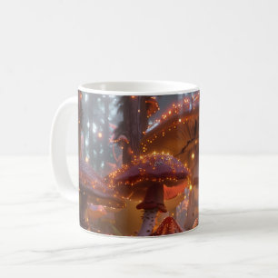 Magic Mushroom Fairy Forest Digitale Kunst Kaffeetasse