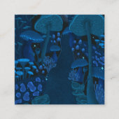 Magic Mushroom Forest Fantasy Quadratische Visitenkarte (Vorderseite)