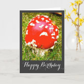 Magic Mushroom Happy Birthday Card Karte (Gelbe Blume)