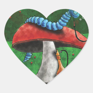 Magic Mushroom Herz-Aufkleber