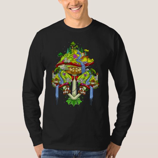Magic Mushroom House Inspiriert Mushroom Kingdom R T-Shirt (Vorderseite)