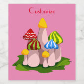 Magic Mushroom Kathedrale Thunder_Cove Weinetikett (Einzelnes Label)