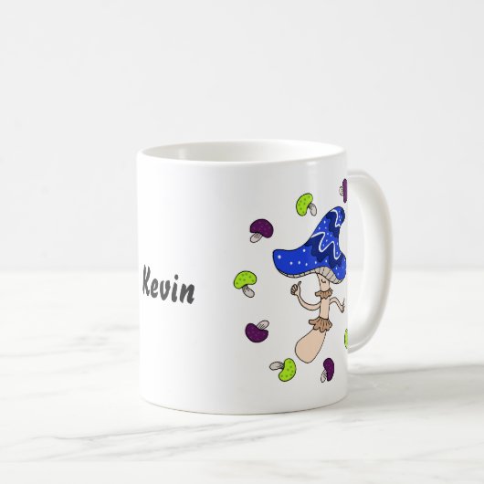 Magic Mushroom Lover komischer seltsamer individue Kaffeetasse (VorderseiteRechts)