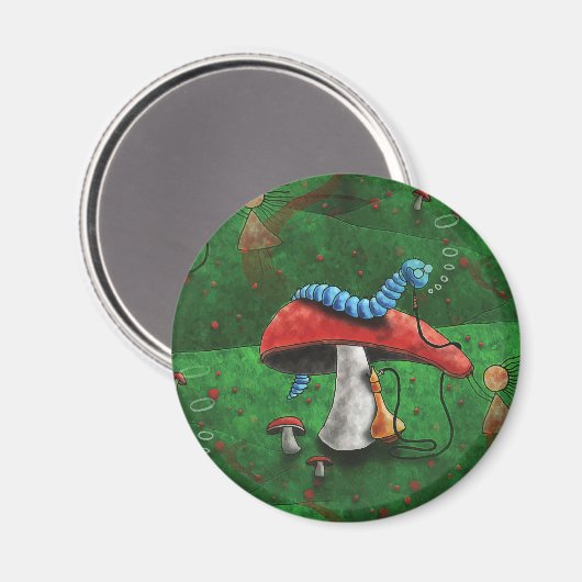 Magic Mushroom Magnet (Vorderseite/Rückseite)