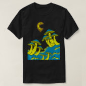 Magic Mushroom Moon Psychedelic Trippy EDM Galay G T-Shirt (Design vorne)