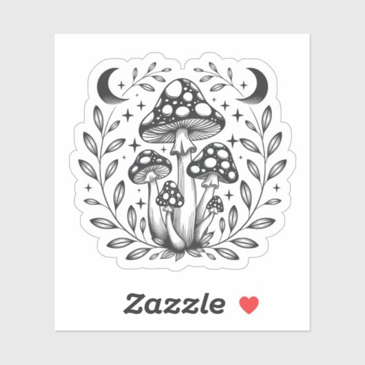Magic Mushroom Night Aufkleber (Blatt)