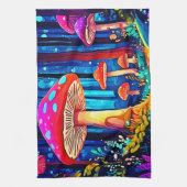 Magic Mushroom Path Design Geschirrtuch (Vertikal)