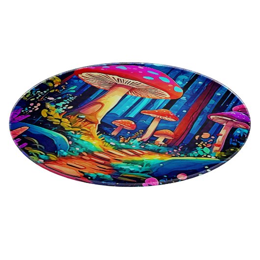 Magic Mushroom Path Design Schneidebrett (Ecke)