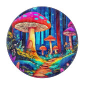 Magic Mushroom Path Design Schneidebrett (Vorderseite)