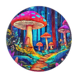 Magic Mushroom Path Design Schneidebrett