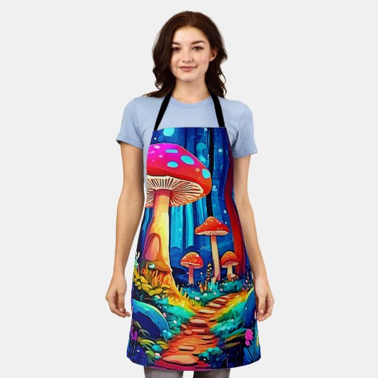 Magic Mushroom Path Design Schürze (Getragen)