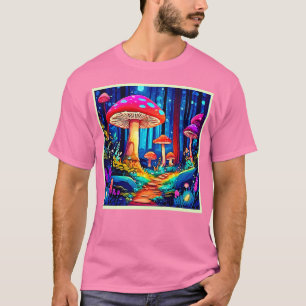 Magic Mushroom Path Design T-Shirt