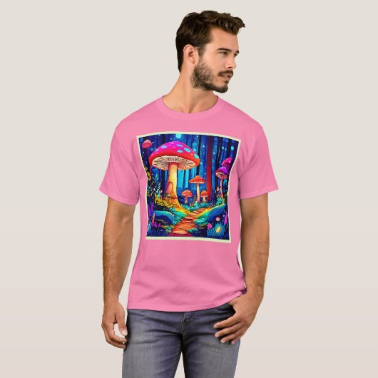Magic Mushroom Path Design T-Shirt (Vorne ganz)