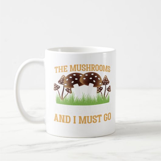 Magic Mushroom Pilzjagd Funny Mushroom Kaffeetasse (Links)