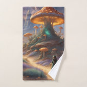 Magic Mushroom Planet Badhandtuch Set (Handtuch)