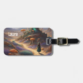 Magic Mushroom Planet Gepäckanhänger (Vorderseite horizontal)