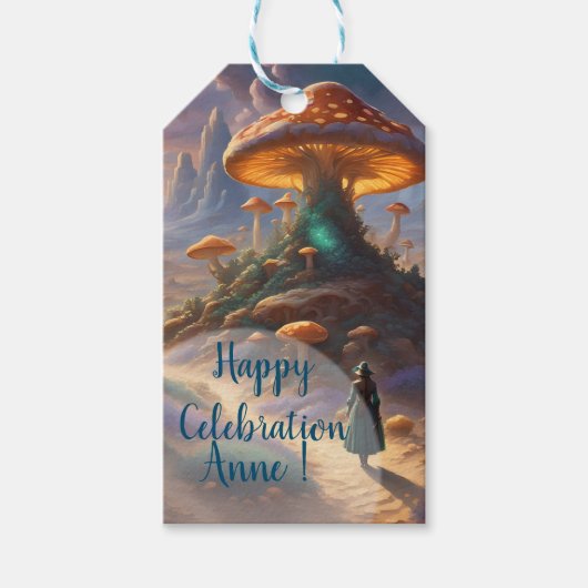 Magic Mushroom Planet Geschenkanhänger (Vorderseite)
