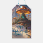 Magic Mushroom Planet Geschenkanhänger (Rückseite)