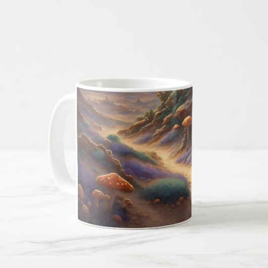 Magic Mushroom Planet Kaffeetasse (Vorderseite Links)
