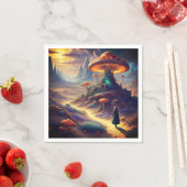 Magic Mushroom Planet Serviette (Beispiel)