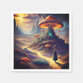 Magic Mushroom Planet Serviette (Vorderseite)