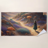 Magic Mushroom Planet Strandtuch (Vorderseite)