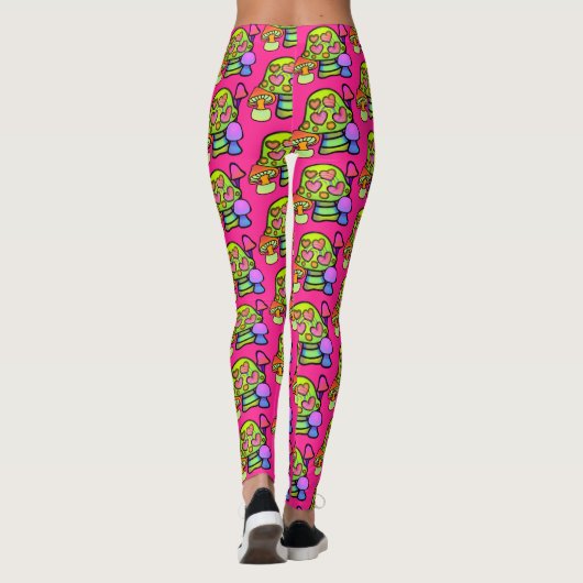 Magic Mushroom Print Leggings (Rückseite)