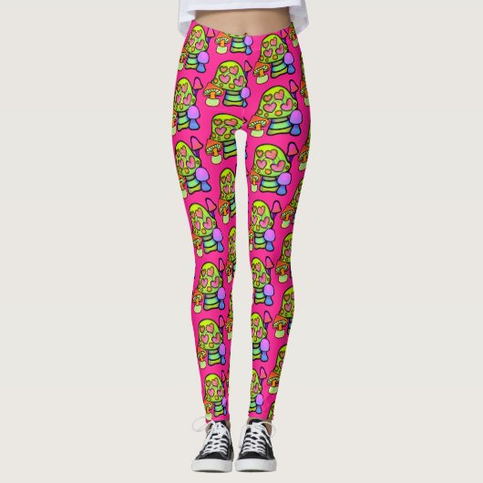 Magic Mushroom Print Leggings (Vorderseite)