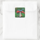 Magic Mushroom Quadratischer Aufkleber (Tasche)