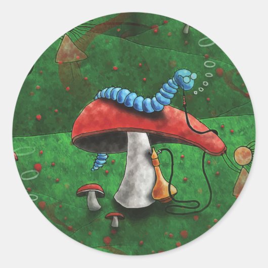 Magic Mushroom Runder Aufkleber (Vorderseite)