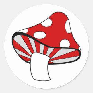 Magic Mushroom Runder Aufkleber