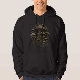 Magic Mushroom Sepia Art Hoodie