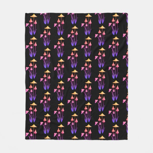 Magic Mushrooms Blanket Fleecedecke (Vorderseite)
