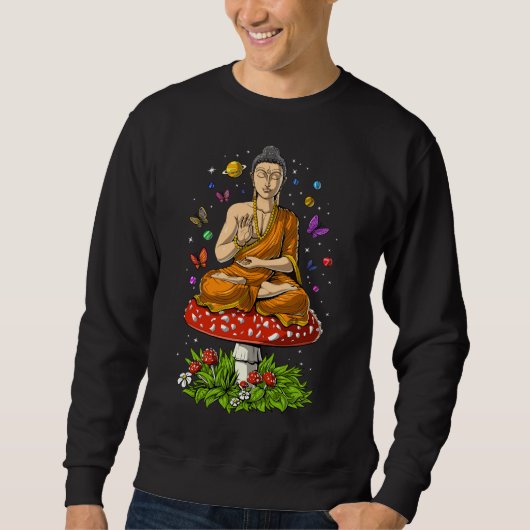 Magic Mushrooms Buddha Sweatshirt (Vorderseite)
