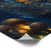 Magic Mushrooms | Fantasy Digital Art Poster (Ecke)