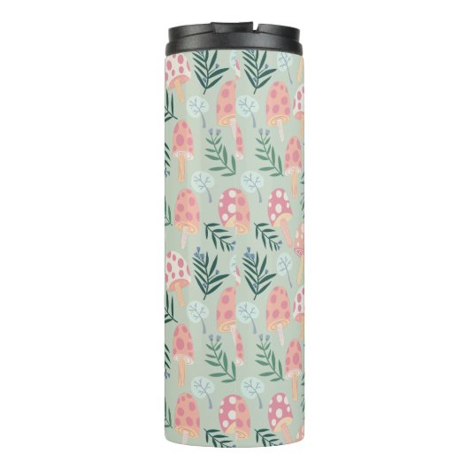 Magic Mushrooms Forest Pattern Thermosbecher (Rückseite)