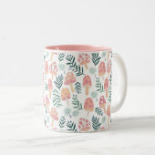 Magic Mushrooms Forest Pattern Zweifarbige Tasse (VorderseiteRechts)