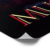 Magic Mushrooms Neon Fantasy Poster (Ecke)