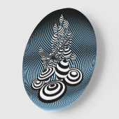 Magic Mushrooms optisches Design Wall Clock. Große Wanduhr (Winkel)