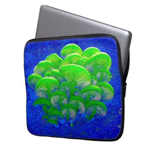 Magic Mushrooms Psychedelic Digital Art Laptopschutzhülle (Vorderseite Links)