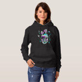 Magic Mushrooms Psychedelic White Mushroom Eyes Ar Hoodie (Vorne ganz)