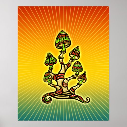 Magic Mushrooms - psychedelisch Poster (Vorne)