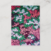 MAGIC MYRTLE florale funkelnde Reflektionen Rosa Visitenkarte (Rückseite)