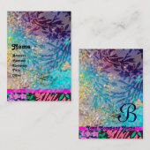 MAGIC MYRTLE MONOGRAM Blassende Spiegelreflexperle Visitenkarte (Vorne/Hinten)