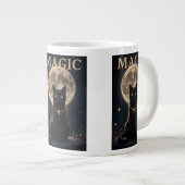 MAGIC - Mystic Black Cat & Full Moon Design Jumbo-Tasse (Vorderseite Rechts)