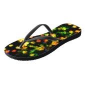 Magic Neon Blume Funky Flip Flops Badesandalen (Schrägansicht)