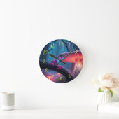 Magic Neon Frog Runde Wanduhr (Zuhause)