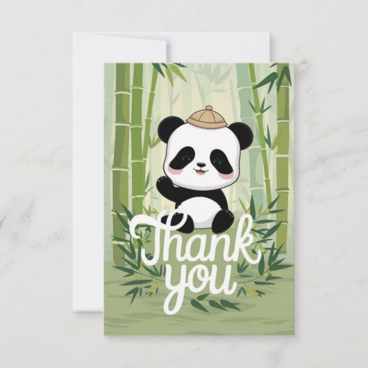 Magic Niedlich Panda Dankeskarte (Vorderseite)