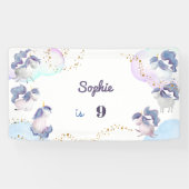 Magic niedlich Unicorns Kindergeburtstag Banner (Horizontal)