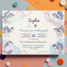 Magic niedlich Unicorns Kindergeburtstag Einladung